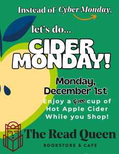 Graphic apple on a green background